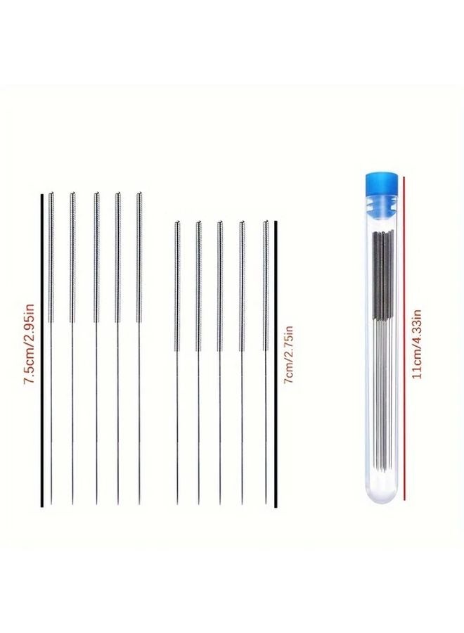 1 مجموعة 10 قطع من فوهات التنظيف الفولاذية المقاومة للصدأ لإزالة انسداد رأس الدش وموقد الغاز - Image 4