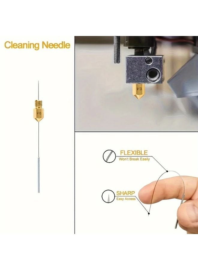 1 مجموعة 10 قطع من فوهات التنظيف الفولاذية المقاومة للصدأ لإزالة انسداد رأس الدش وموقد الغاز - Image 5