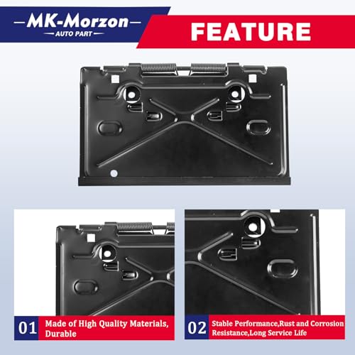 MK-Morzon Rear License Plate Tag Bracket with Hinge Compatible with 1968-1972 Chevy Impala Chevelle Camaro Caprice Monte Carlo Nova - Image 4