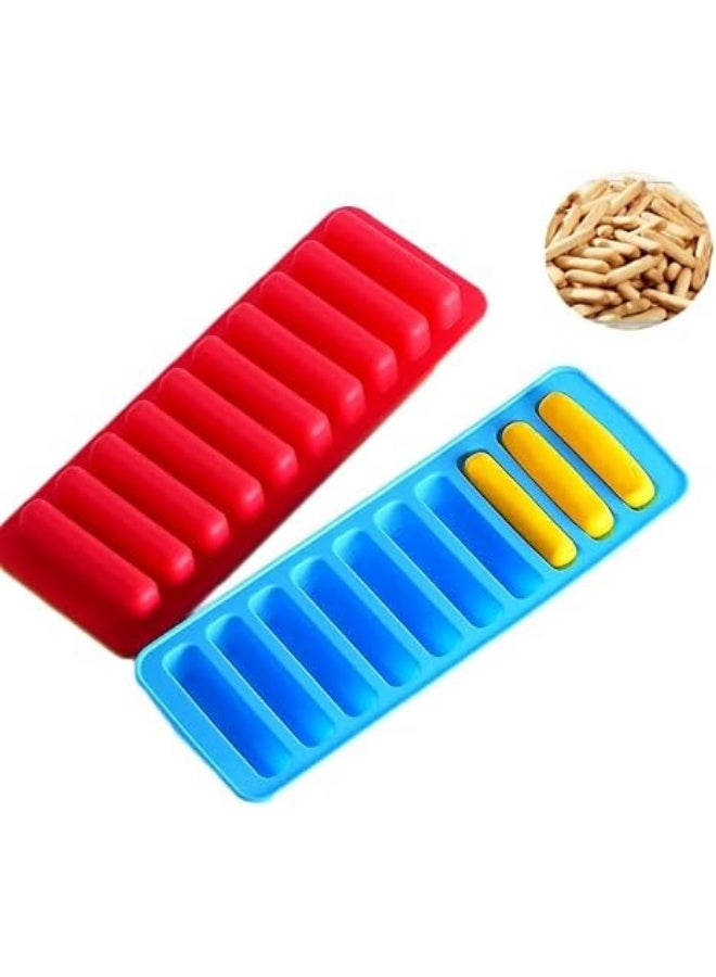 Rectangular silicone ice mold in the shape of fingers - 2PCs -  multiple colors