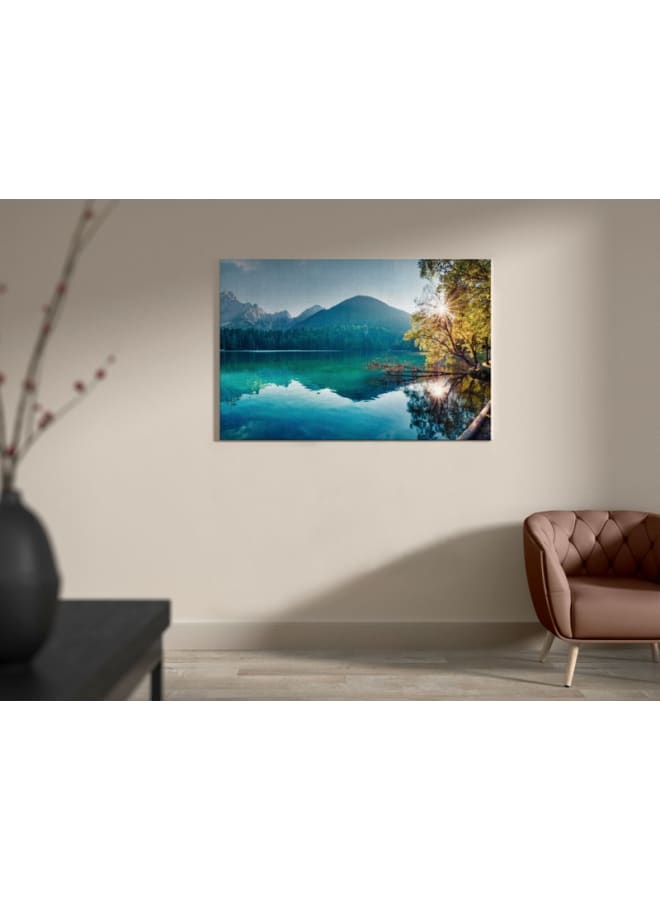 Home Gallery Landscape Mountains Lake Nature Canvas Wall Art 120x80  - Image 4