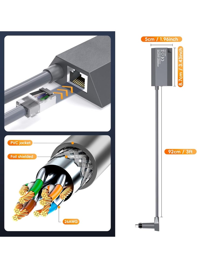 Starlink Ethernet Adapter For Standard Actuated Gen 2, Rj45 Dish Female To Router Male Rectangle Satellite Internet V2 Fast & Stable Network Connection - Image 5