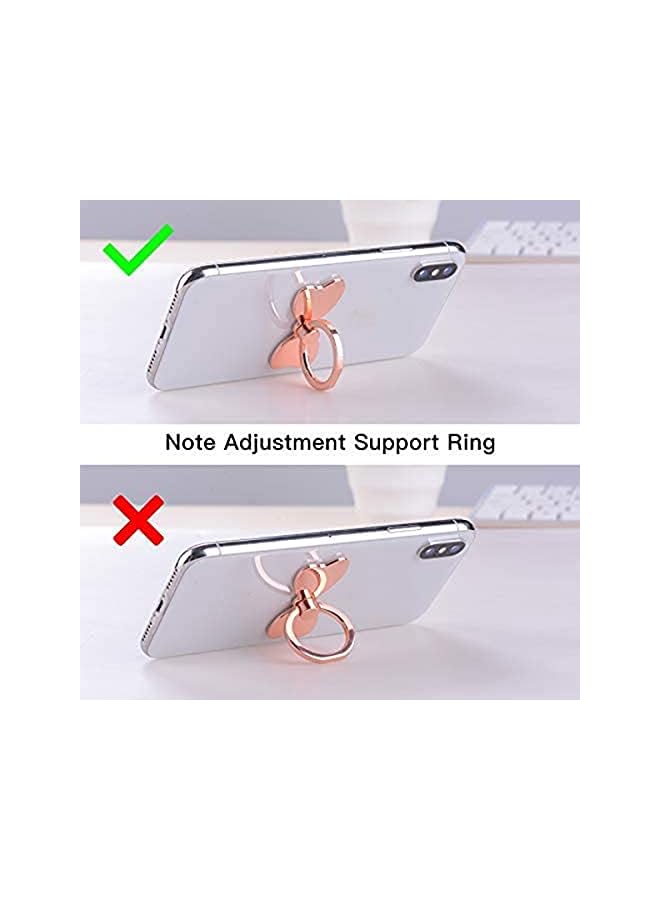 KASTWAVE Phone Ring Holder and Hand Grip 360 Adjustable Finger Metal Stand Car Mount Universal for iPhone Mobile Phone Kickstand Smartphones Tablets XR Xs Max 8 7 6 6s 5s plus Samsung (Rose Gold) - Image 5