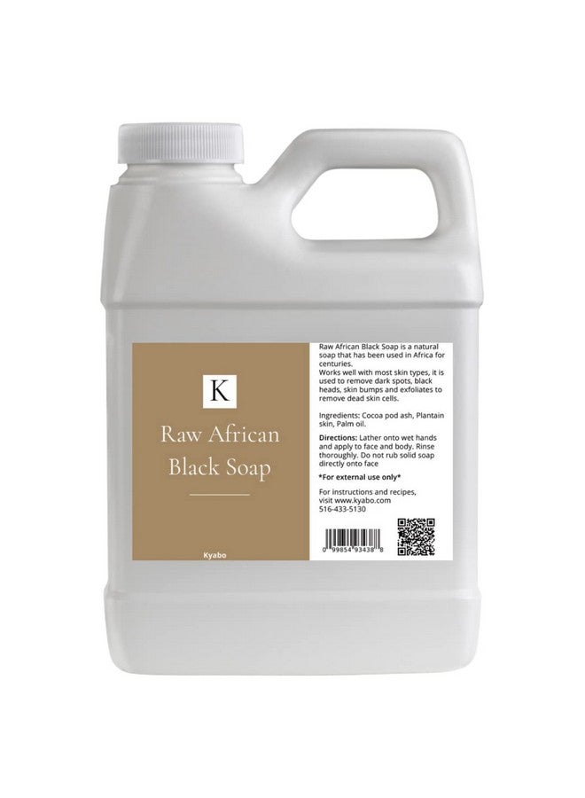 Kyabo African Black Soap Liquid 32 Oz. 100% Pure Natural Raw Organic Soap From Ghana Body Wash Face Cleanser Hair Shampoo & Conditioner - Image 1
