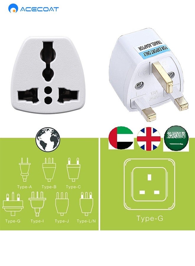 ACECOAT Travel Plug Adapter UK 3 Pack Universal Power Socket Converter EU AU US Canada to HK UK Macau Malaysia 3 Pin Portable AC Wall Outlet for Global Travel Business Trip Daily Use - Image 3