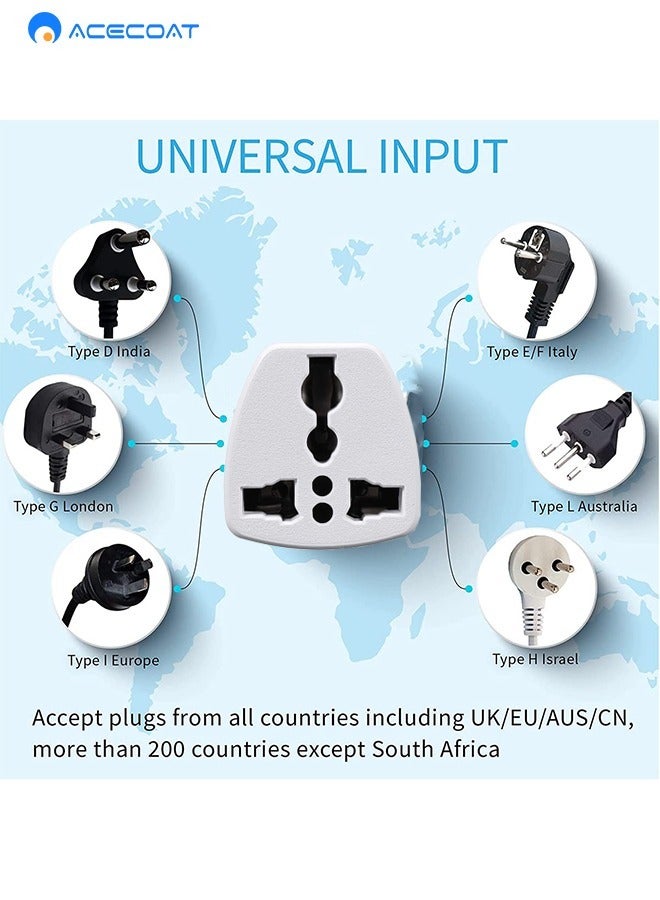 ACECOAT Travel Plug Adapter UK 3 Pack Universal Power Socket Converter EU AU US Canada to HK UK Macau Malaysia 3 Pin Portable AC Wall Outlet for Global Travel Business Trip Daily Use - Image 2