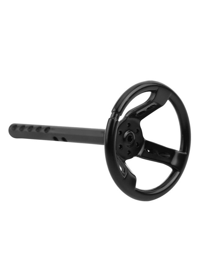 HEITIGN Toy Steering Wheel 1 10 Scale Rc Accessories 8×6×4 Universal Black Plastic Steering Wheel For 1 10 Scale Rc Crawler Car - Image 1
