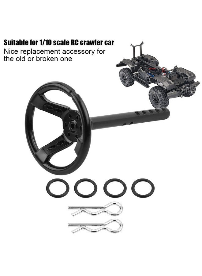 HEITIGN Toy Steering Wheel 1 10 Scale Rc Accessories 8×6×4 Universal Black Plastic Steering Wheel For 1 10 Scale Rc Crawler Car - Image 3