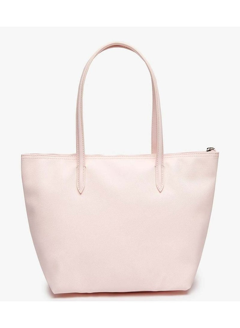 LACOSTE Lacoste Women's L12.12 Concept Fashion Versatile Large Capacity Zipper Handbag Single Shoulder Bag Tote Bag Medium Pink  - Image 4