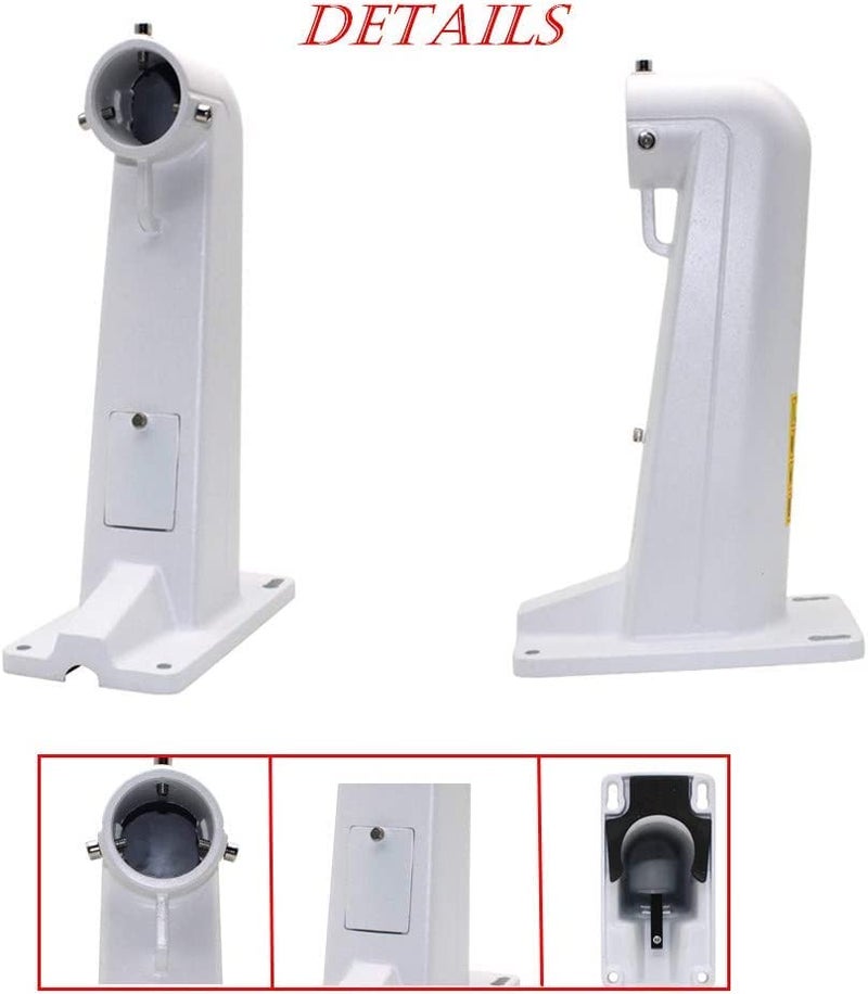 Bectro حامل تثبيت للجدران والأعمدة داخلي/خارجي باللون الأبيض مناسب لتثبيت كاميرا سبيد دوم (PTZ) - Image 4