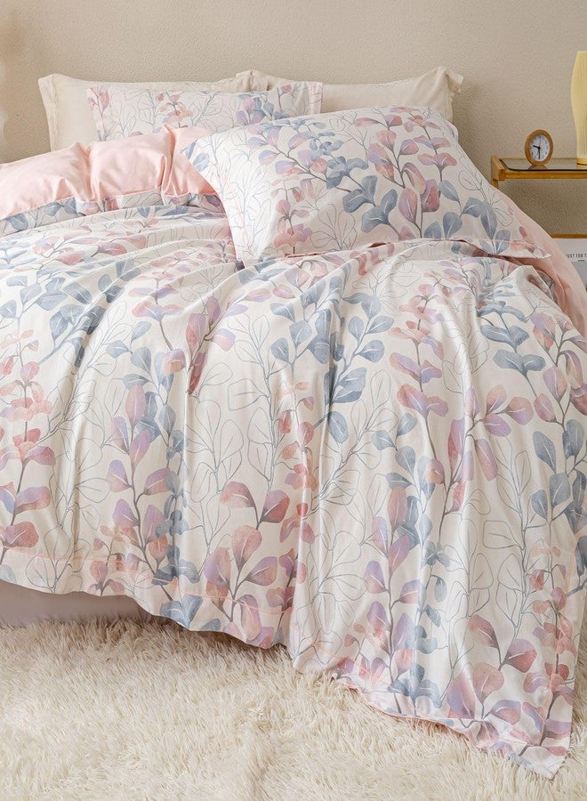 OAITE Duvet Cover Set Queen Size Floral Pattern Ultra Soft 100% Cotton Duvet Cover Sets 3-PC, Breathable Duvet Cover with Zipper Closure & Corner Ties(2 Pillow Shams,1 Duvet Cover) - Image 1