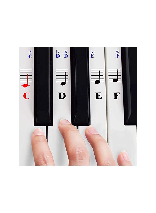 Generic Qmg Piano Stickers For 49/61/ 76/88 Key Keyboards – Transparent And Removable; Made In Usa - Image 2