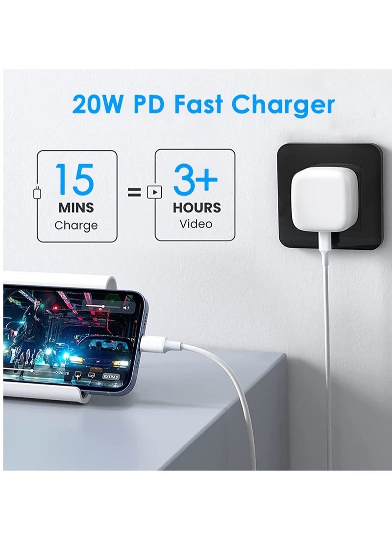 ELTRAZONE - Phone 20W Charger 【Apple MFi Certified】 USB C Plug Fast Charge and USB C to Lightning Cable 2M PD Power Adapter Compatible with iPhone 13 Pro Max 13 12 SE2020 11 XR XS Max X 8 Plus iPad Pro Air Mini - Image 1