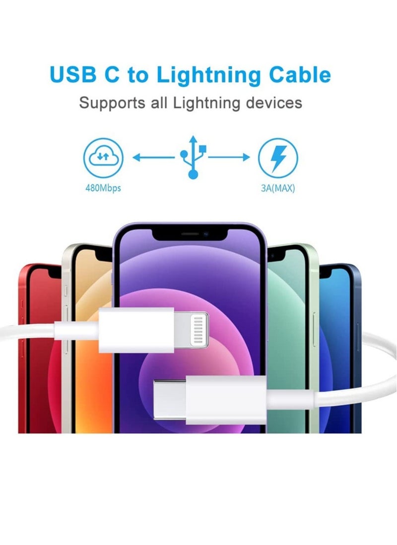 ELTRAZONE - Phone 20W Charger 【Apple MFi Certified】 USB C Plug Fast Charge and USB C to Lightning Cable 2M PD Power Adapter Compatible with iPhone 13 Pro Max 13 12 SE2020 11 XR XS Max X 8 Plus iPad Pro Air Mini - Image 1
