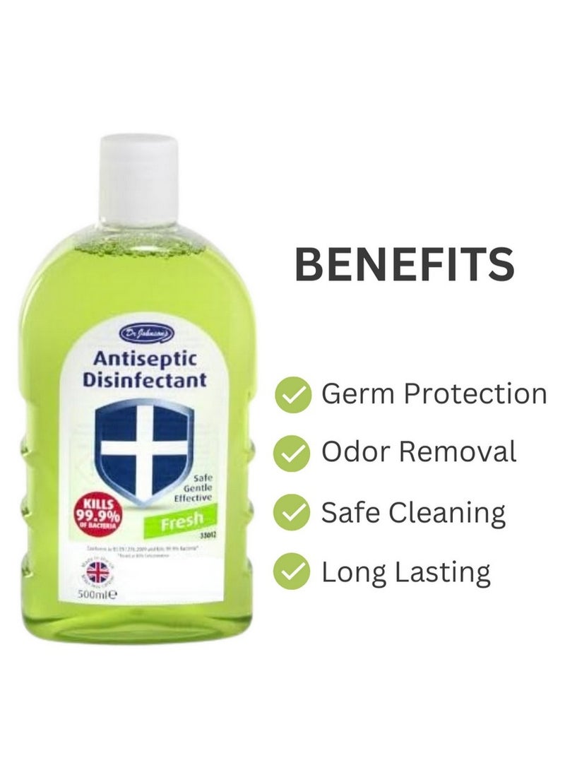 Dr Johnson's Fresh Scented Antiseptic Disinfectant 500 ML - Image 2