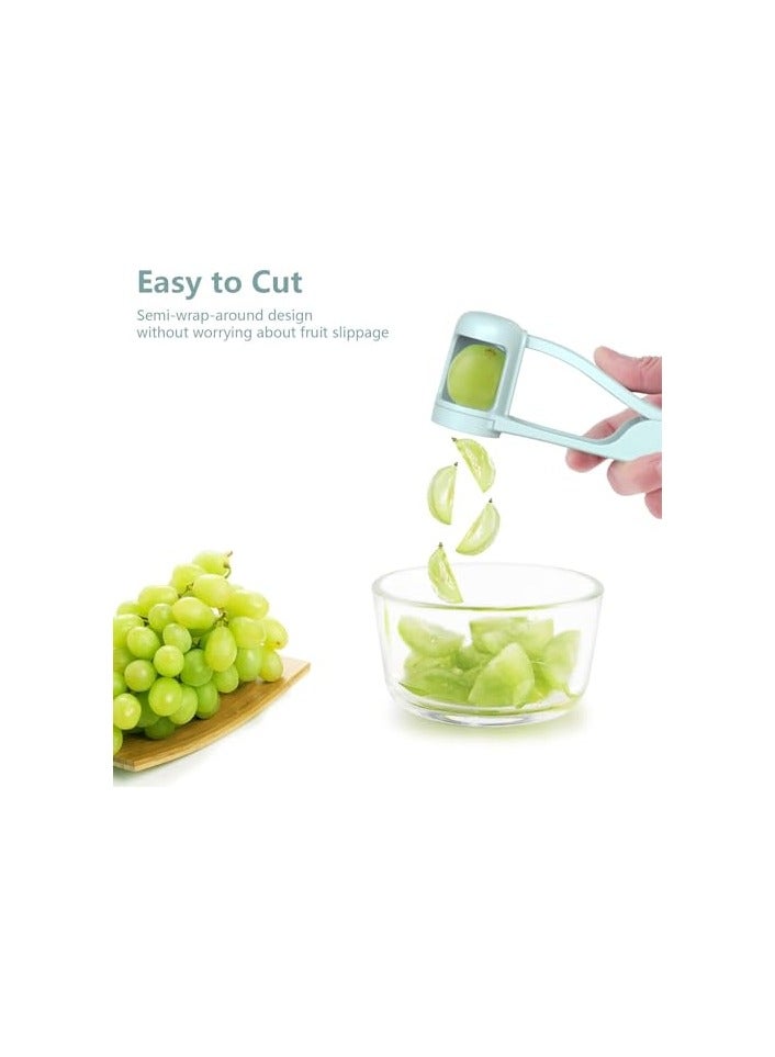 erorex Grape Cutter for Toddlers, Grape Slicer for Baby, Grape Tomato Cherry Strawberry Cutter Tools Into 4 Pieces for Vegetable Fruit Salad, Stainless Steel Quarter Grape Slicer Kitchen Gadget - Image 5