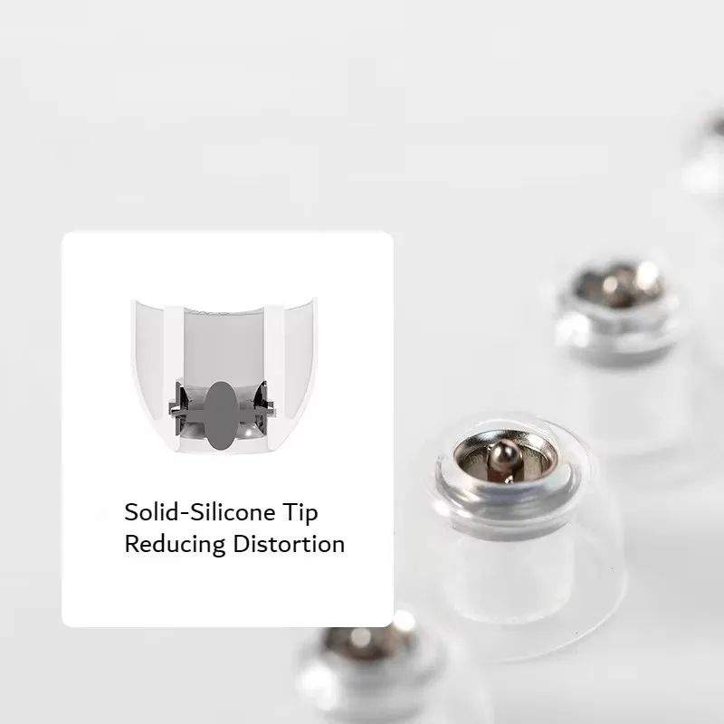 Shanling Se100 Silicone Ear Tips with Built-In Metal Divider for Earphones, Reduces Second Harmonics and Distortion, Medium - Image 2