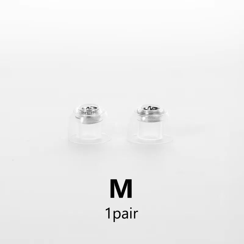 Shanling Se100 Silicone Ear Tips with Built-In Metal Divider for Earphones, Reduces Second Harmonics and Distortion, Medium - Image 1