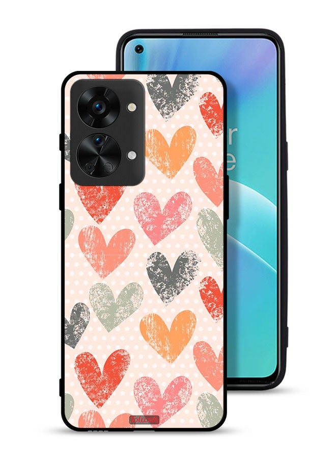 Tolwak OnePlus Nord 2T 5G Protective Case Cover Hearts Art - Image 1