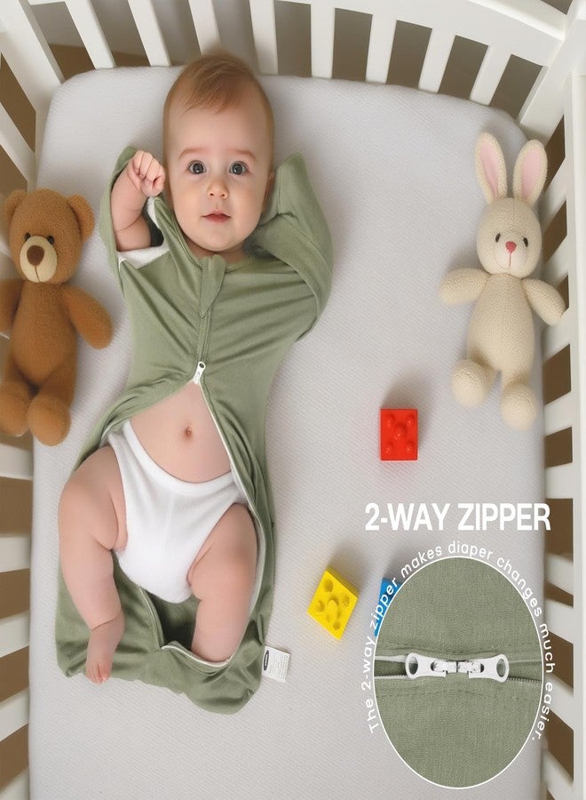MEXXI Swaddle Baby Sleep Sack With Arms Up, 2 Pack Baby Transitional Swaddle with Double Zipper, 0.5 TOG, 13-19 lbs, M - Image 4