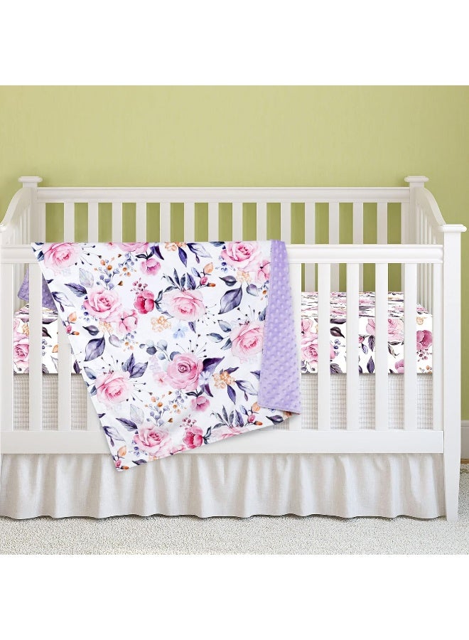 Pea Pod Pea Pod Baby Blankets Super Soft Floral Minky Toddler Newborn Blanket  - Image 5