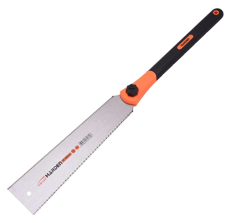 Harden 26" (660Mm) Long Fixed Double Sided Hand-Powered Saw, Heat Treated Sk5 Steel Cutter For Wood, Drywall And Home Garden Soft Feeling Tpr Handle, Light Weight - 631236 - Image 1