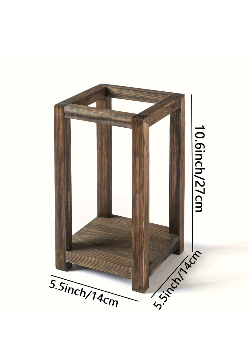Rustic Farmhouse Wooden Lantern Candle Holder – Table Decor & Country Gift, No Electricity Required - Image 3