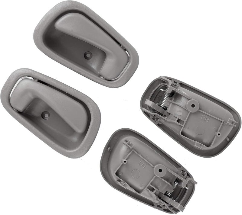 NPAUTO Interior Front Rear Door Handles Replacement for 1998-2002 Toyota Corolla & Chevy Prizm, Gray - Image 5