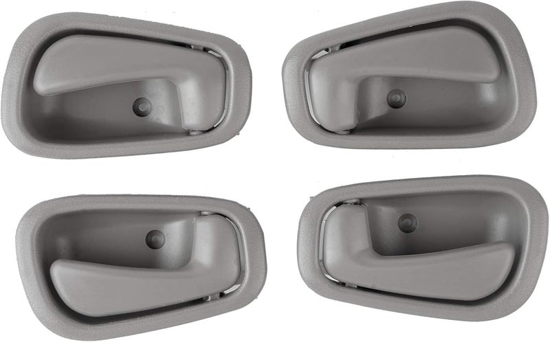 NPAUTO Interior Front Rear Door Handles Replacement for 1998-2002 Toyota Corolla & Chevy Prizm, Gray - Image 1
