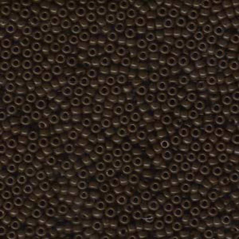 Miyuki Brown Opaque Miyuki Japanese round rocailles glass seed beads 11/0 Approximately 24 gram 5 inch tube - Image 2