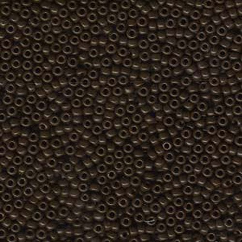 Miyuki Brown Opaque Miyuki Japanese round rocailles glass seed beads 11/0 Approximately 24 gram 5 inch tube - Image 1