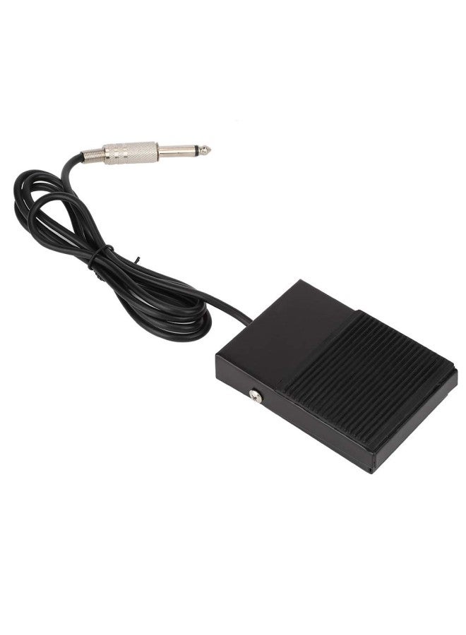 klarako Tattoo Foot Pedal, Professional Metal Tattoo Power Switch Tattoo Power Machine Supply Black Foot Switch Pedal Body Art Tattoo, 6.35mm Socket - Image 1