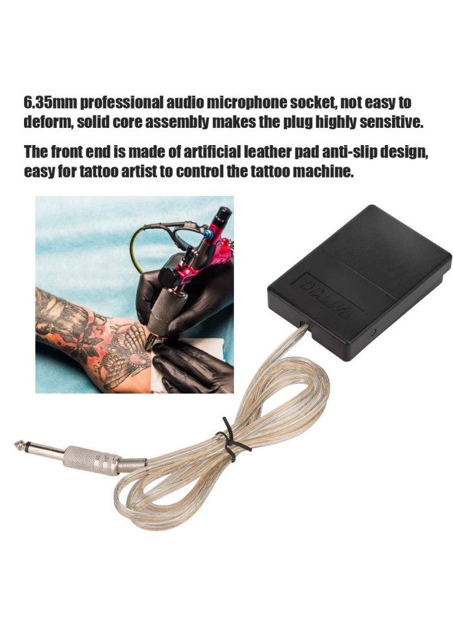 klarako Tattoo Foot Pedal, Professional Metal Tattoo Power Switch Tattoo Power Machine Supply Black Foot Switch Pedal Body Art Tattoo, 6.35mm Socket - Image 2