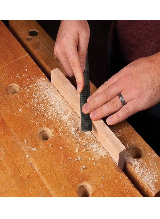 Serplex® 7.8 Inch 4 Way Wood Rasp, 4 In 1 Hand Files for Carpentry Woodworking, Half Round Flat & Needle Files Wood Rasp Needle Files Wood Rasp for Sharping Wood and Soft Metal Tools - Image 4