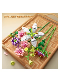 KASTWAVE Flower Bouquet Building Blocks Creativity Artificial Flowers Building Toy Set  - Image 5