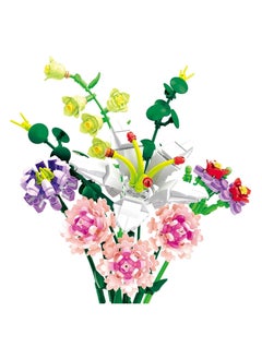 KASTWAVE Flower Bouquet Building Blocks Creativity Artificial Flowers Building Toy Set  - Image 1