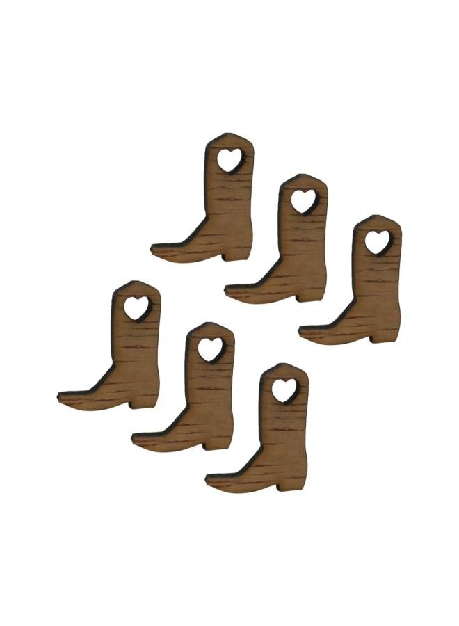 klarako 50pcs Miniature Wooden Cowboy Boots Embellishments Crafts for Wedding Party Decoration - Image 1