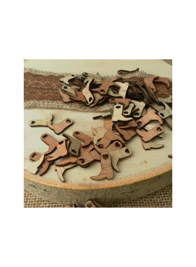 klarako 50pcs Miniature Wooden Cowboy Boots Embellishments Crafts for Wedding Party Decoration - Image 3