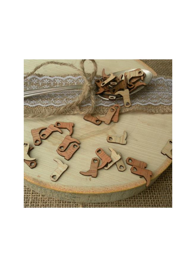 klarako 50pcs Miniature Wooden Cowboy Boots Embellishments Crafts for Wedding Party Decoration - Image 5