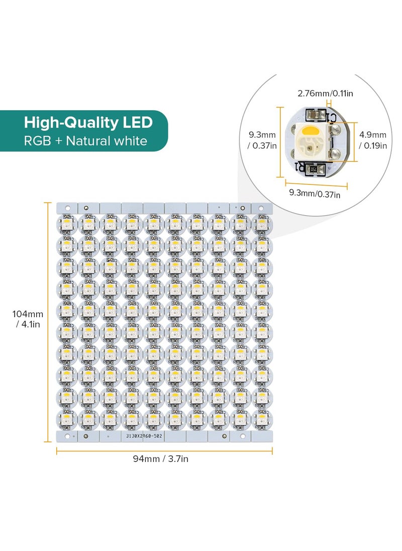 BTF-LIGHTING BTF-LIGHTING SK6812(WS2812B) RGBW LED Chips 100PCS RGB+Natual White Individually Addressable 5050SMD Module Pixels Light DC5V White PCB Chasing Dream Color for Christmas(No Adapter or Controller)  - Image 2