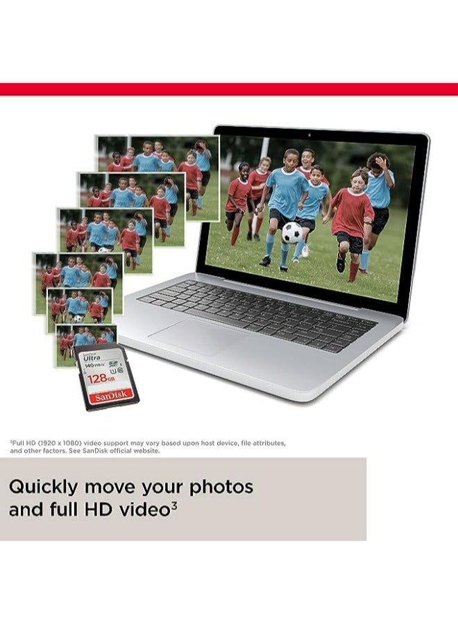 سانديسك Sandisk Ultra SDXC UHS 128GB 140MBs (SDSDUNB-128G-GN61N) - Image 4