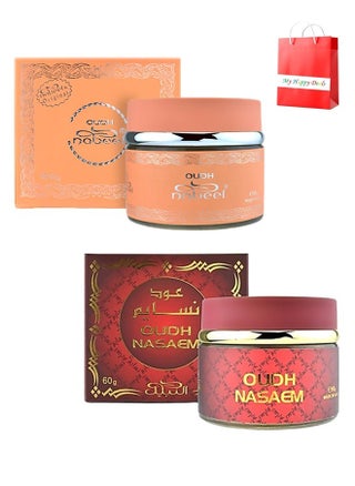 Pack of 2 Ultimate Oudh Incense Bakhoor Combo Nasaem and Nabeel 60 GM - pzsku/ZE9F3FC0EDDBCFDA70A43Z/45/1746438178/1cb75345-6e19-43a1-85ad-bc533ffcfa5e