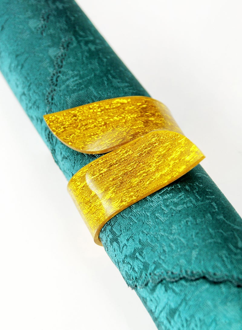 RARELY Set of 6  Napkin Rings Metal Holders  - Image 2