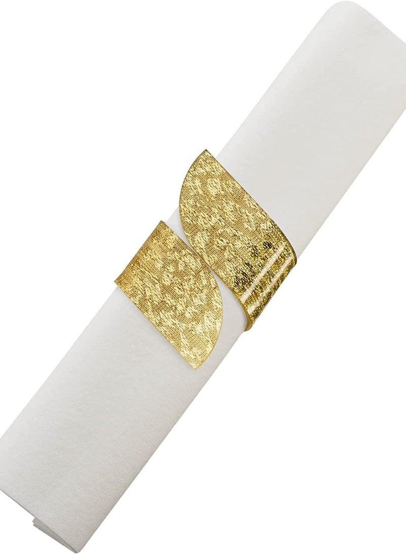 RARELY Set of 6  Napkin Rings Metal Holders  - Image 5