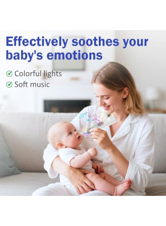 Nasal Aspirator Baby, Baby Nose Suckers with 3 Silicone Tips and 5 Adjustable Suction Levels, Anti-Backflow Nose Cleaner with Music & Light Soothing, Rechargeable for Newborns and Toddlers - Image 3