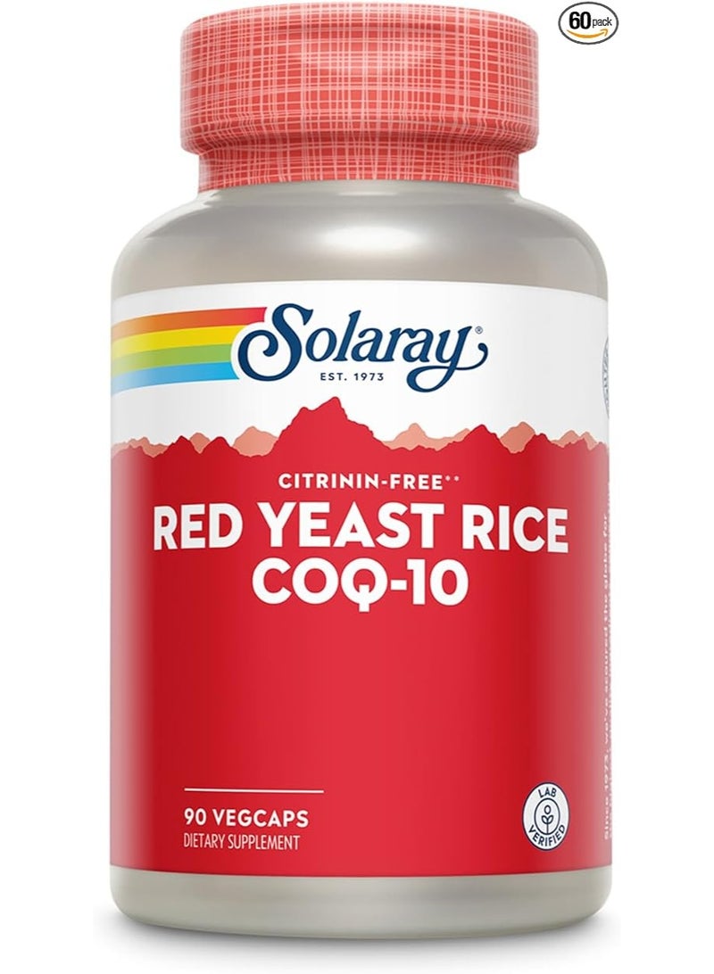سولاراي ريد ييست رايس و COQ-10 دعم صحة القلب والشرايين  90 كبسولة نباتية - Image 1