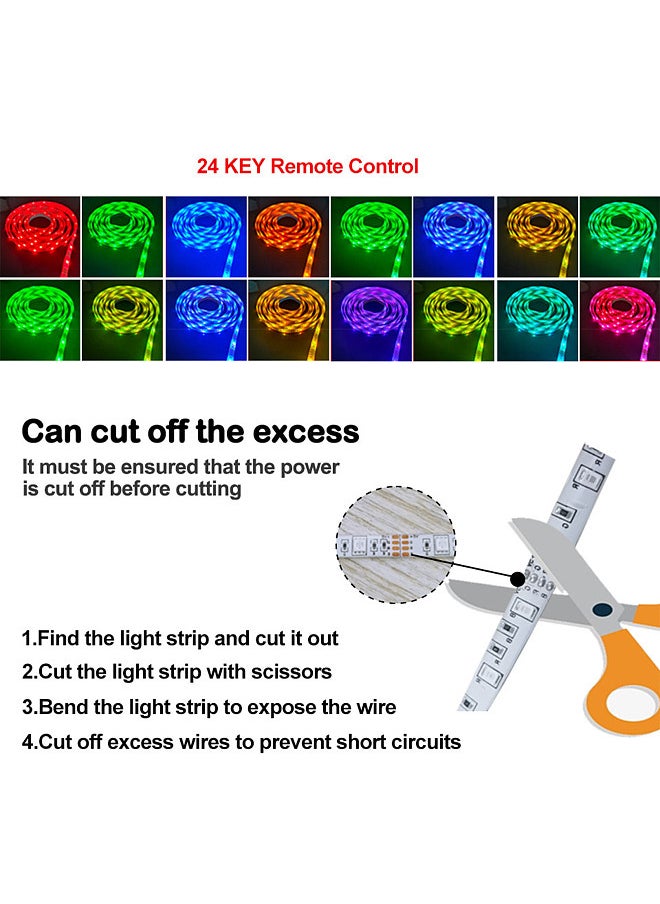 Generic Led RGB Lamp Strip Color Changing Strip Lights with Remote for Room Home Party Decoration  - Image 4