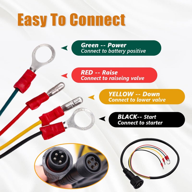 mankk M-G018-4W 4 Wire Dump Trailer Remote Control Switch 12V DC Up-Down Control - Image 3