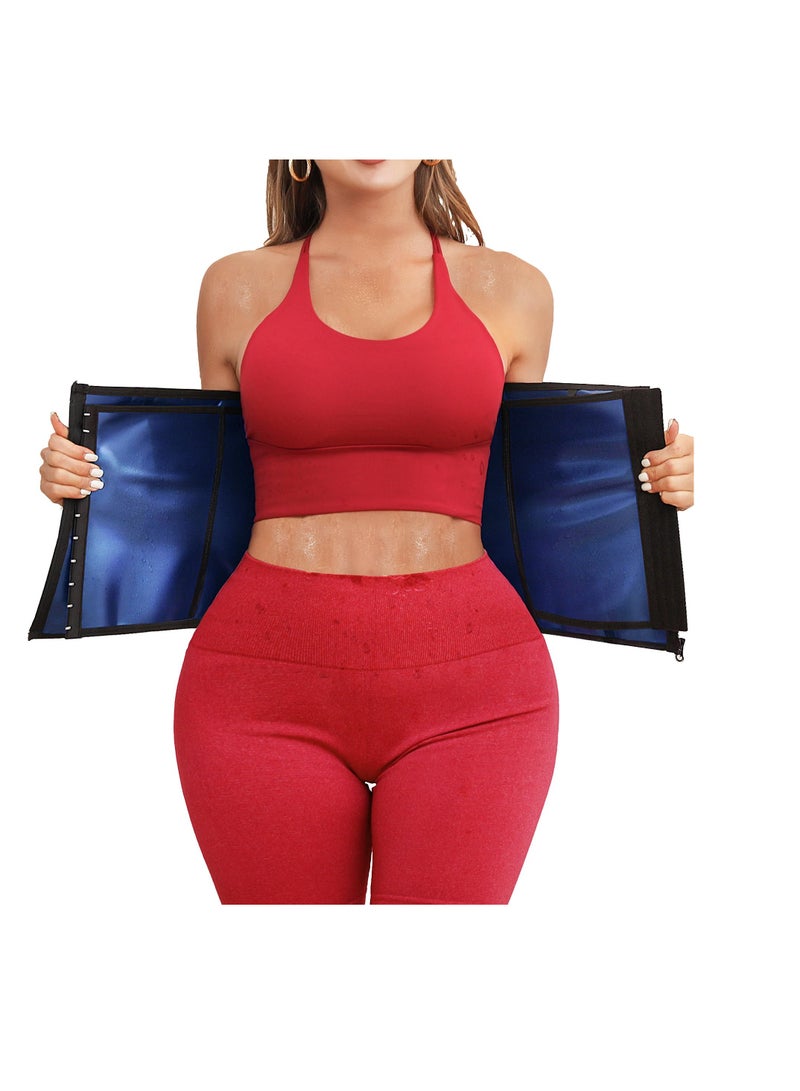 SYOSI Waist Trainer for Women Belly Fat Sauna Suit Waist Trimmer Sweat Bands for Stomach Weight Loss Workout Belt (L Size) - Image 1