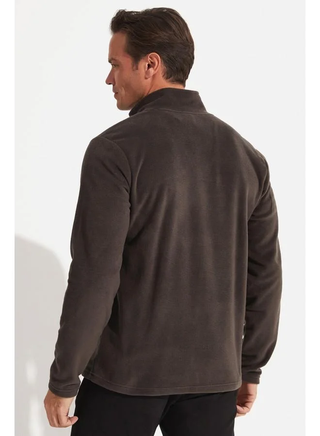 جون June Zipper Polar Sweatshirt Anthracite